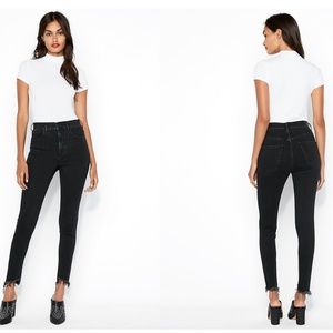 Express High Waisted Black Denim Perfect Ankl